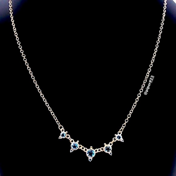 NWT Judith Ripka “Lore” Blue Topaz Baby Dew Drop Sterling Silver